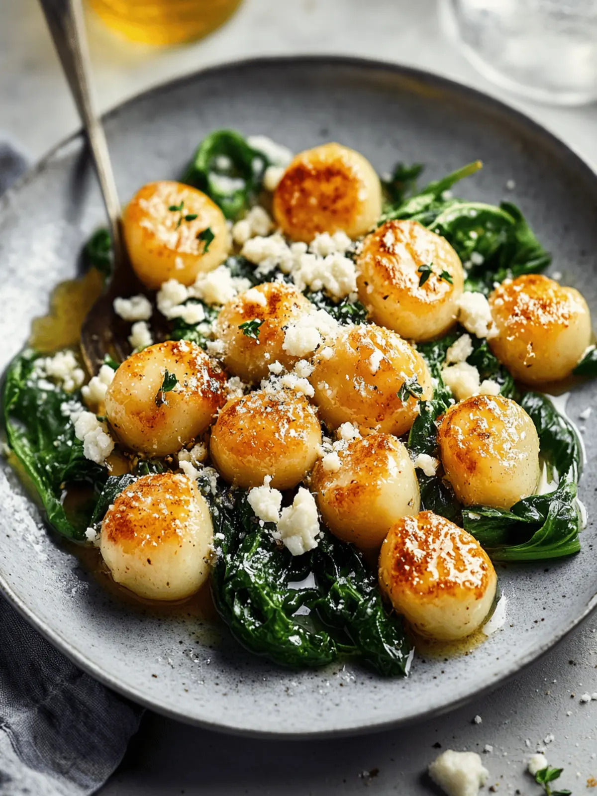 Knusprige Gnocchi mit Spinat und Feta für jeden Tag 4 Knusprige Gnocchi mit Spinat und Feta