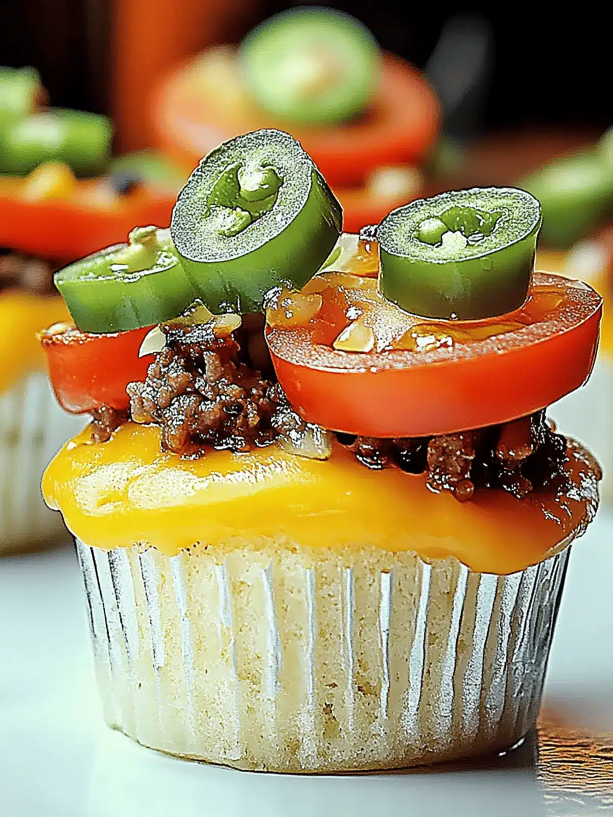 Backen Cheeseburger Muffins