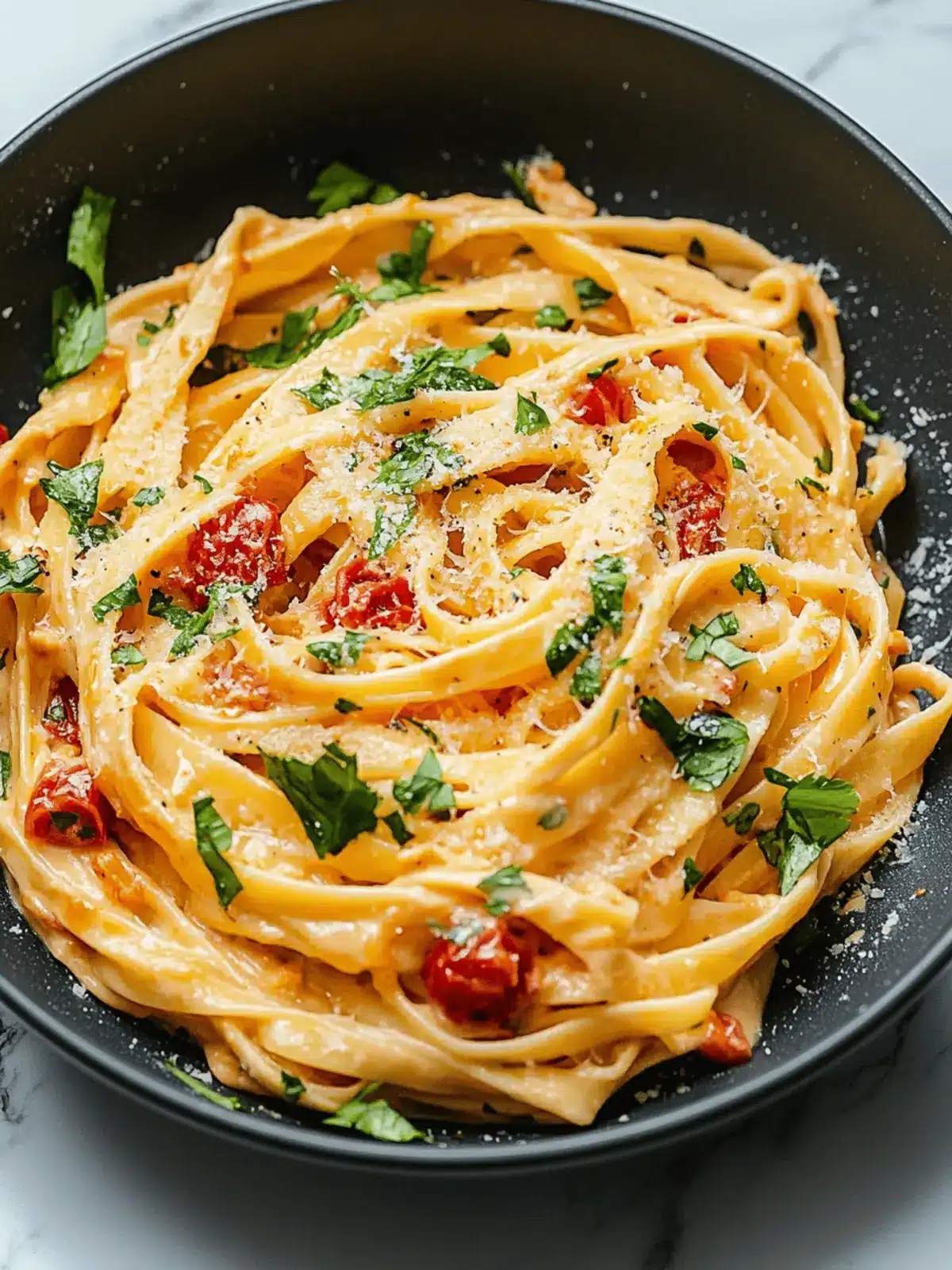 Getrocknete Tomaten Pasta