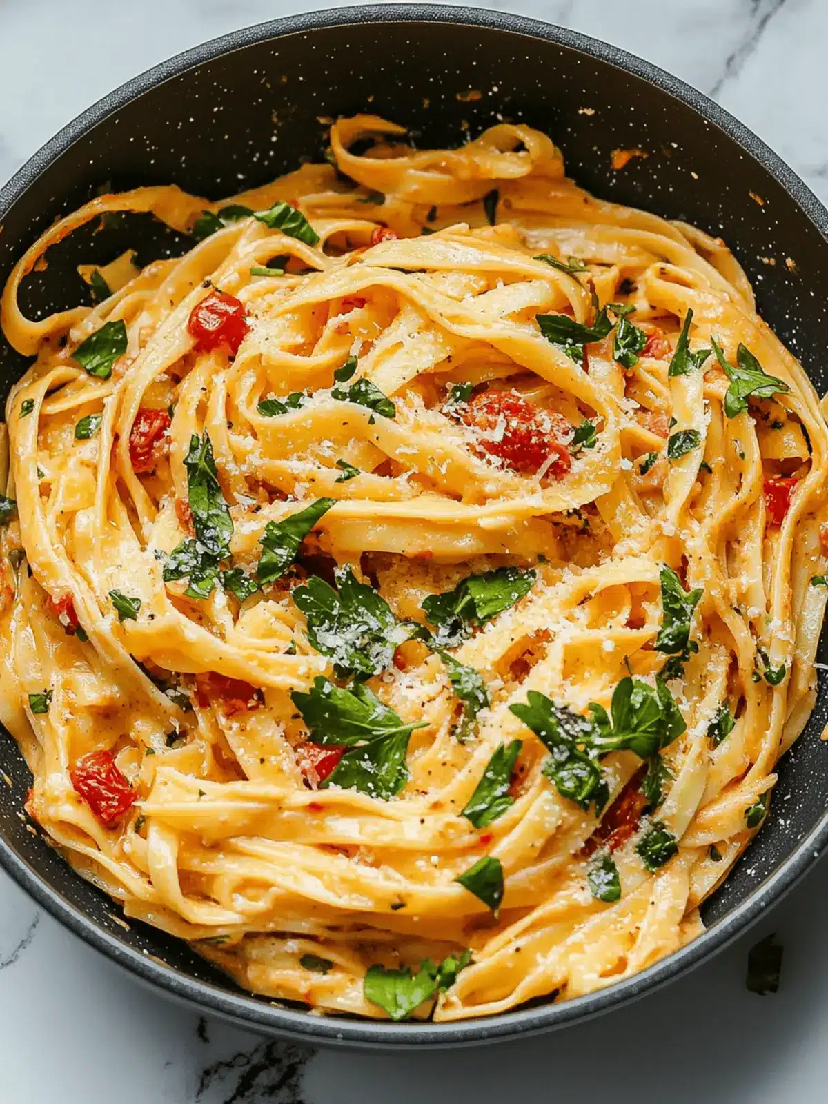 Getrocknete Tomaten Pasta