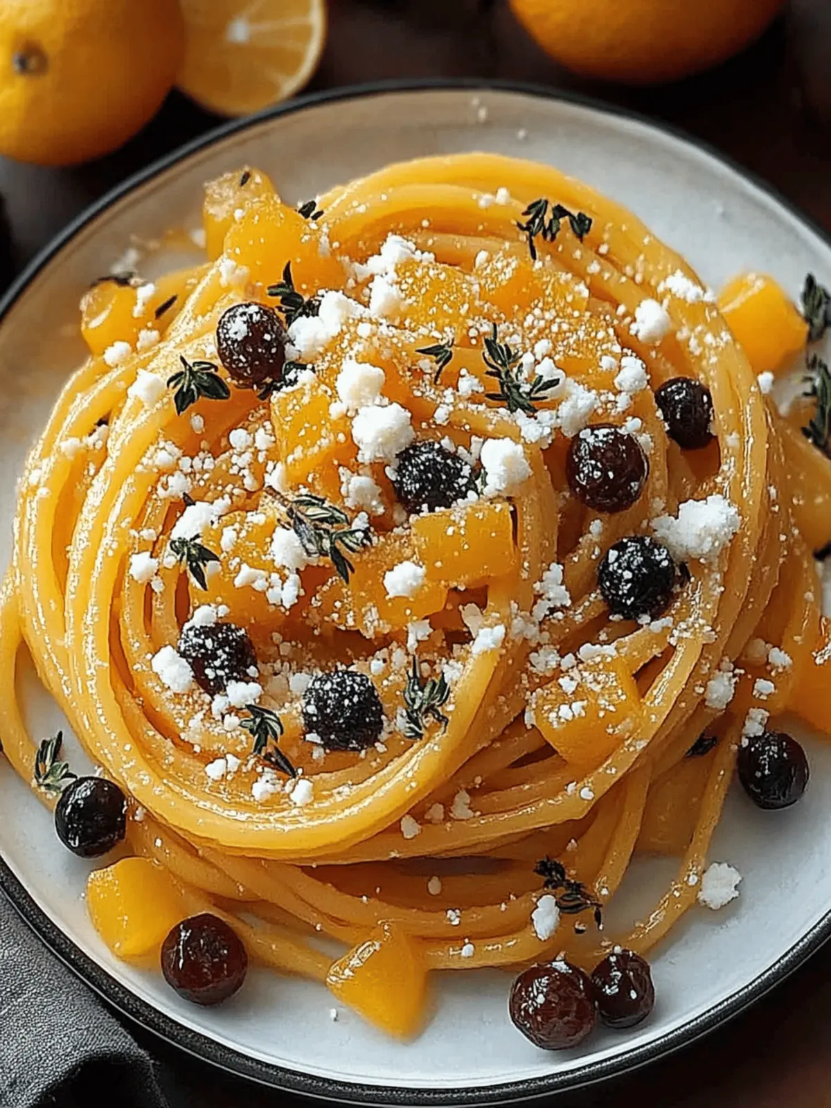 Kürbisnudeln mit Feta