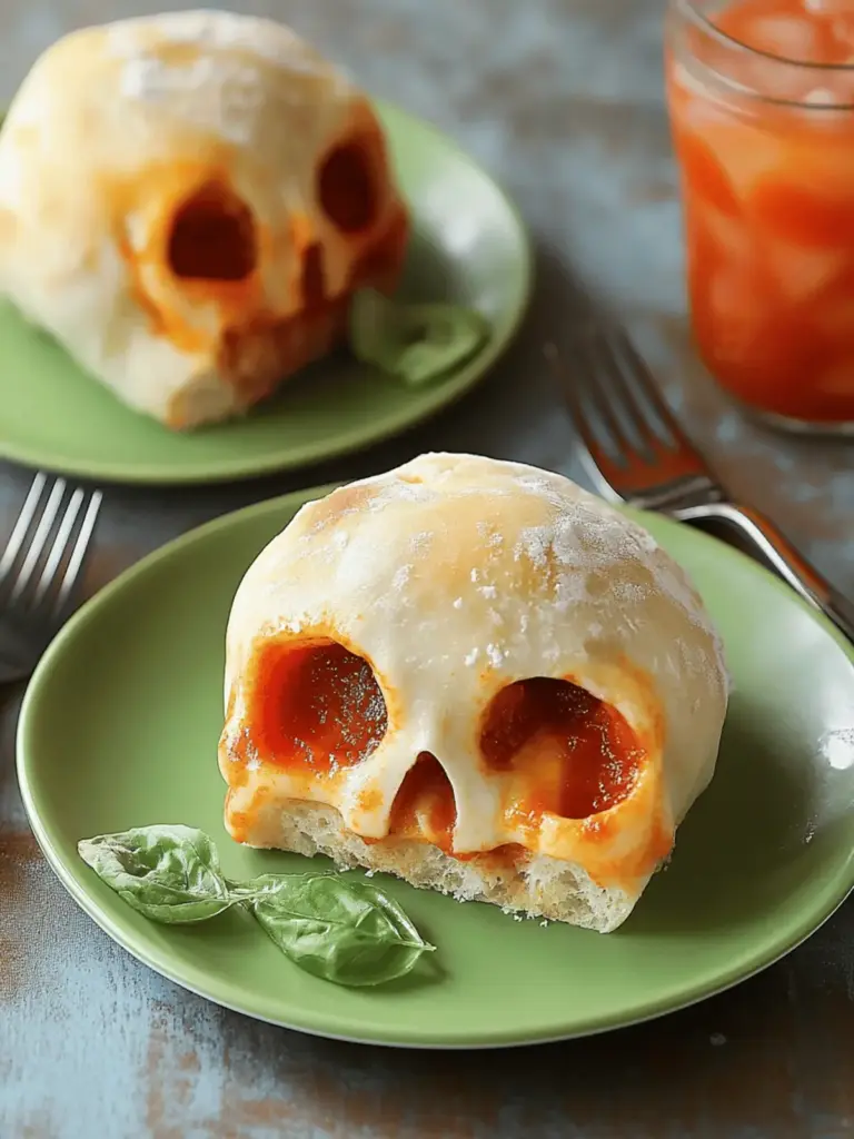 Halloween Pizza Schädel