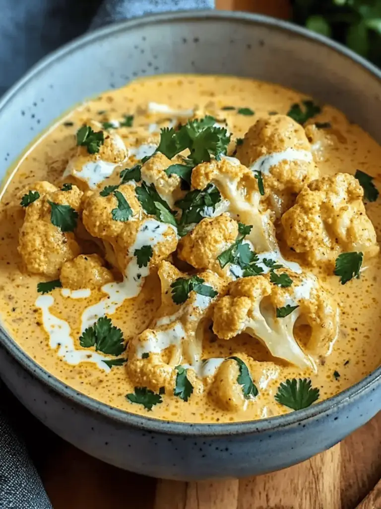 Cremiges im Ofen gebackenes Blumenkohlcurry