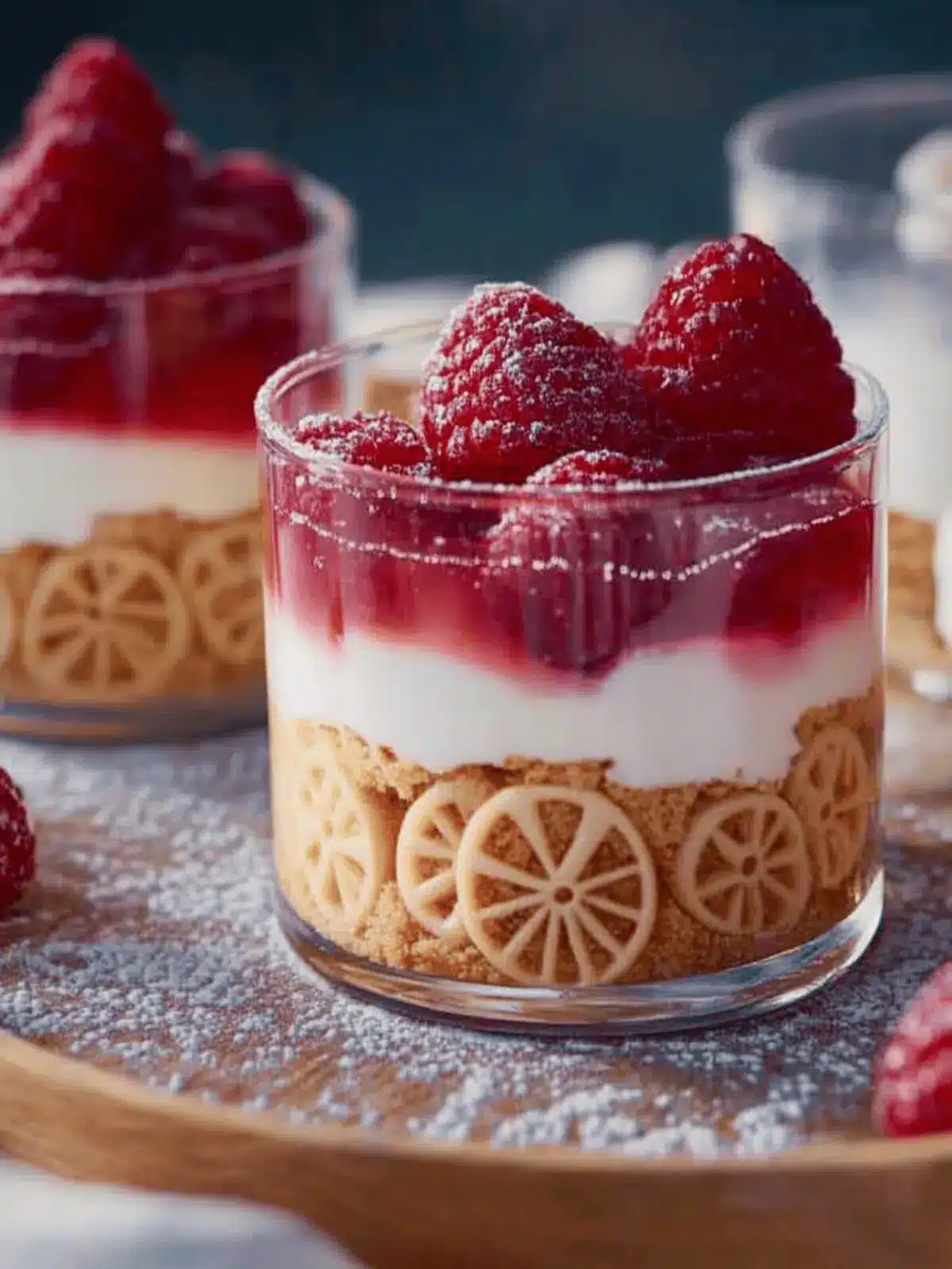 Spekulatius-Dessert mit Himbeeren für Feste feiern 2 Spekulatius-Dessert mit Himbeeren