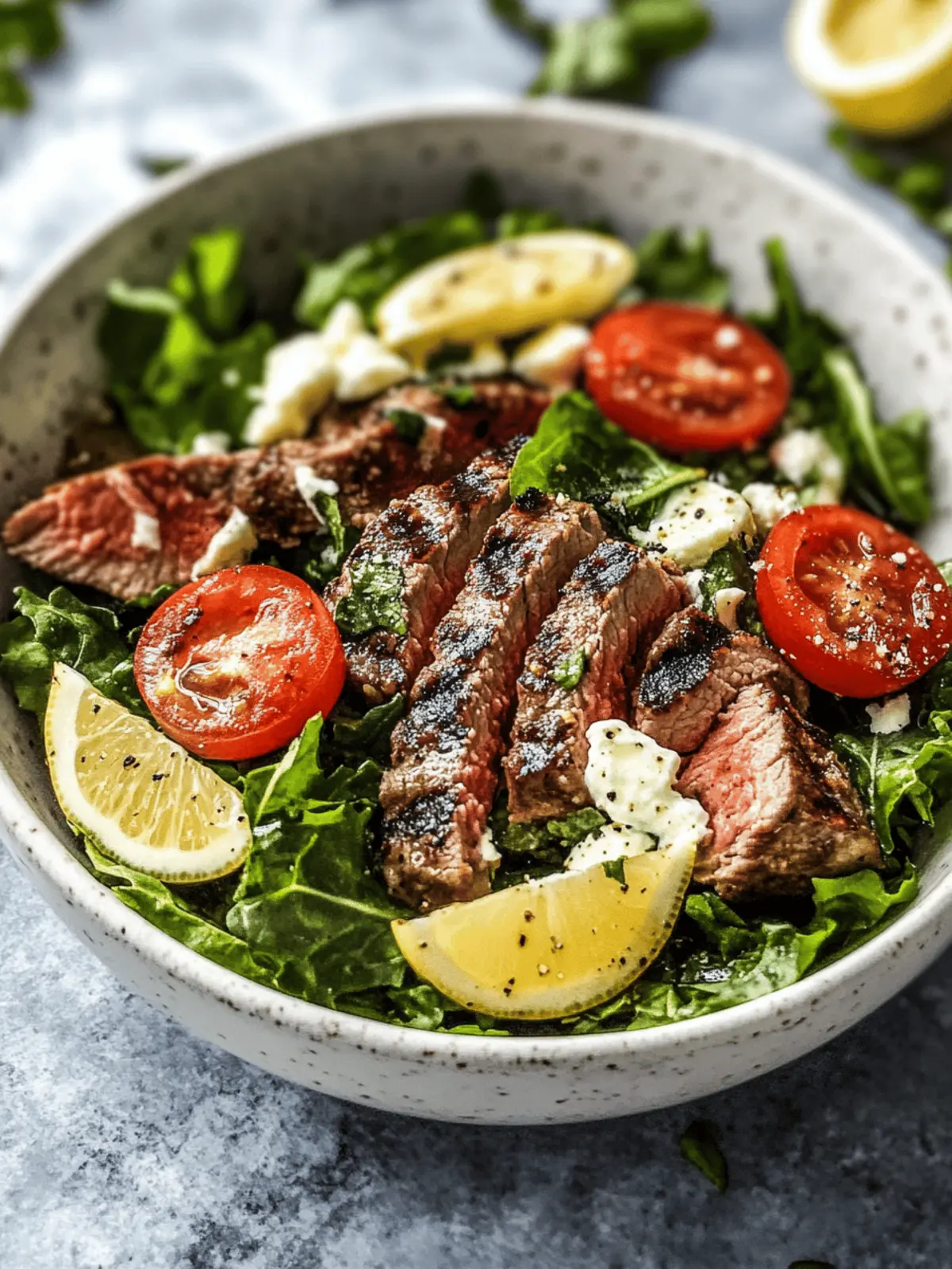 Gegrillter Balsamico-Steaksalat mit Gorgonzola und Mais