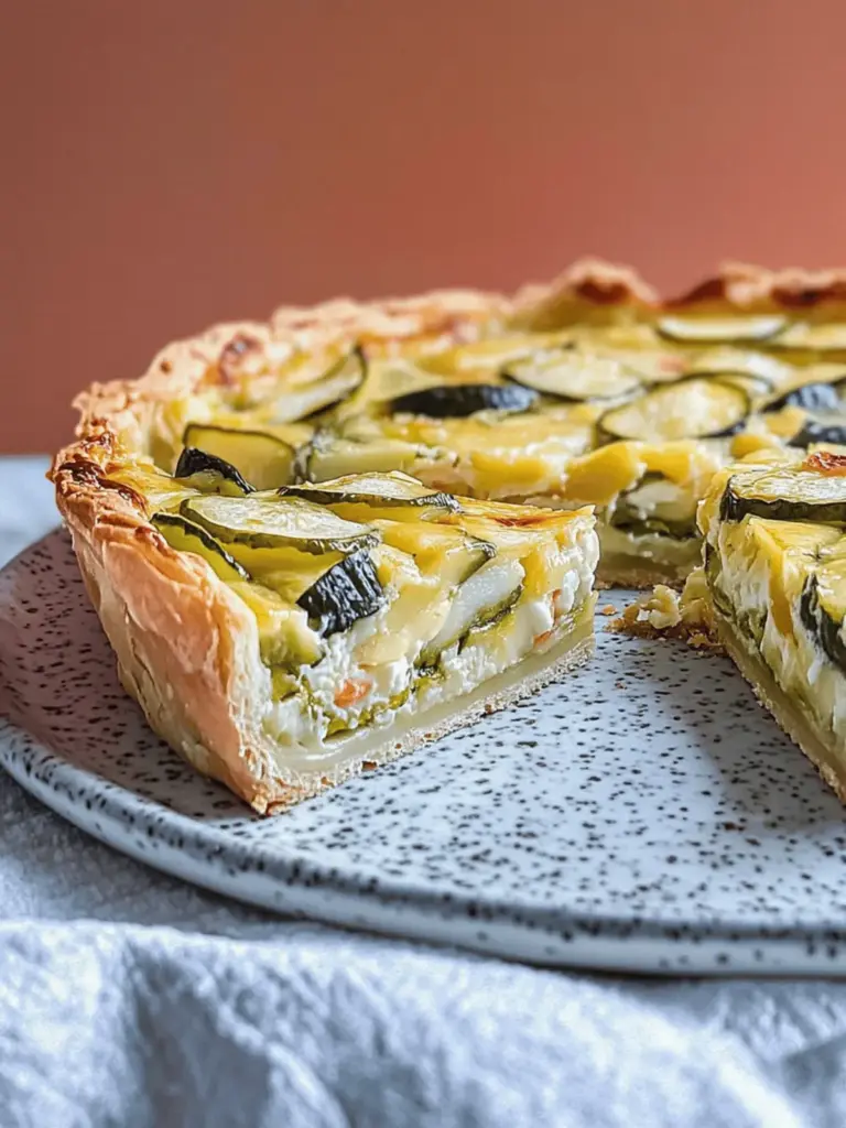 Zucchini Quiche Rezept mit Porree