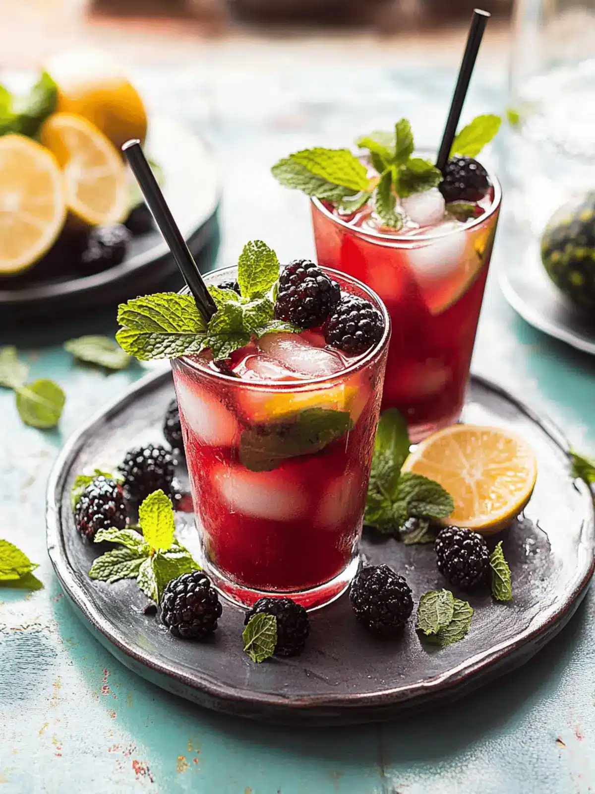 Frischer Schwarzbeer Mojito für heiße Tage 3 Schwarzbeer Mojito