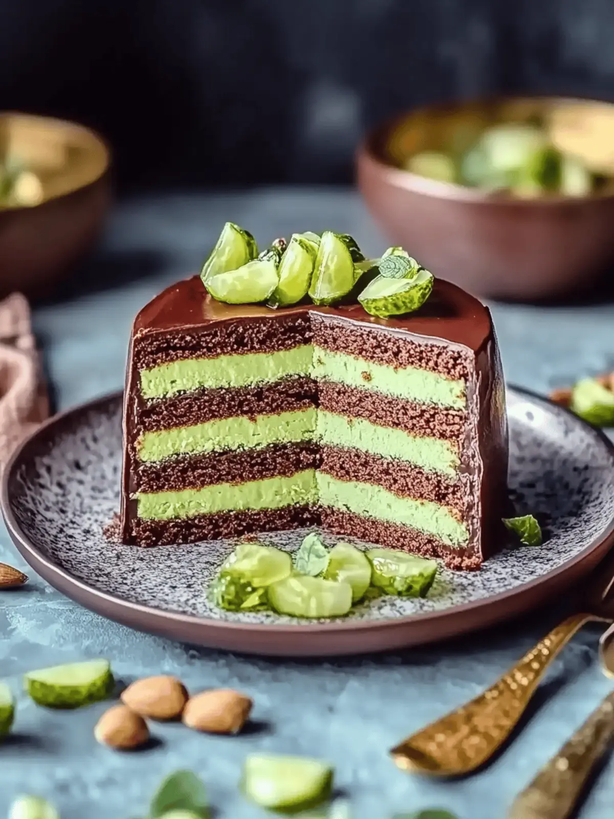 Schokoladenpistazienkuchen – Einfach himmlisch lecker 4 Schokoladenpistazienkuchen