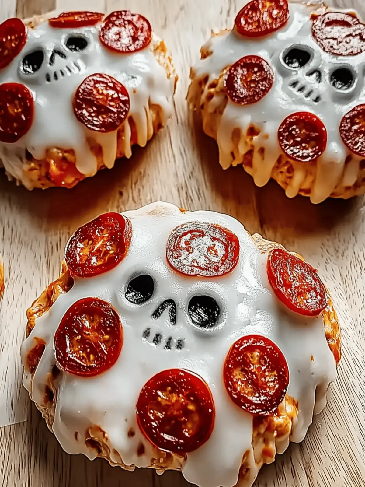Leckere Pizza-Schädel: Spaßige Halloween Snacks 2 Leckere Pizza-Schädel