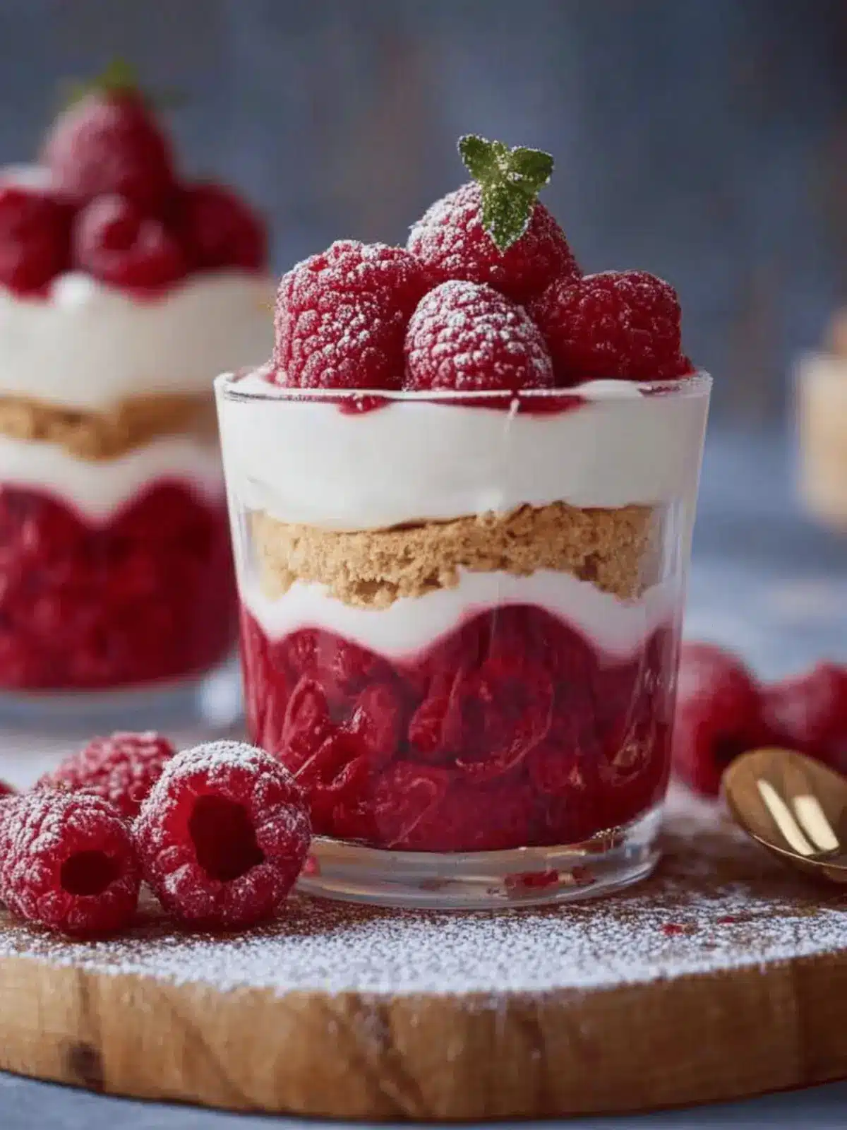 Spekulatius-Dessert mit Himbeeren für Feste feiern 3 Spekulatius-Dessert mit Himbeeren