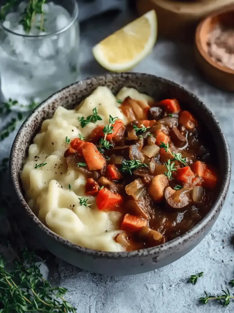 Herzhaftes Pilz-Gulasch Bourguignon
