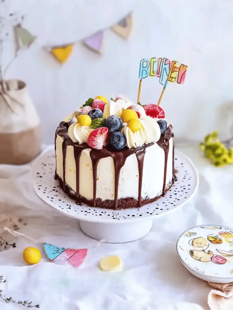 Bunter Kuchen zur Einschulung