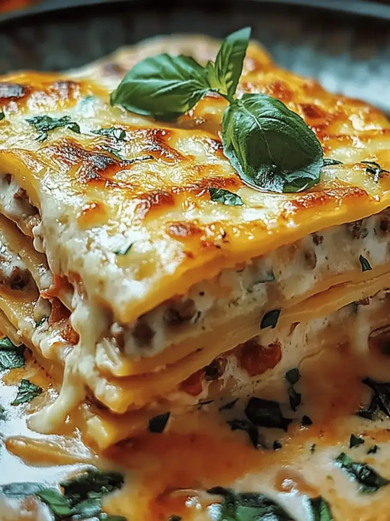 Cremige Spinat- und Pilzlasagne