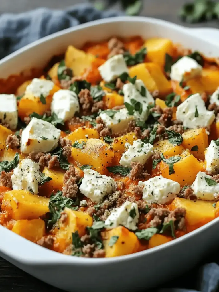 Süßkartoffel und Hackfleischauflauf mit Feta
