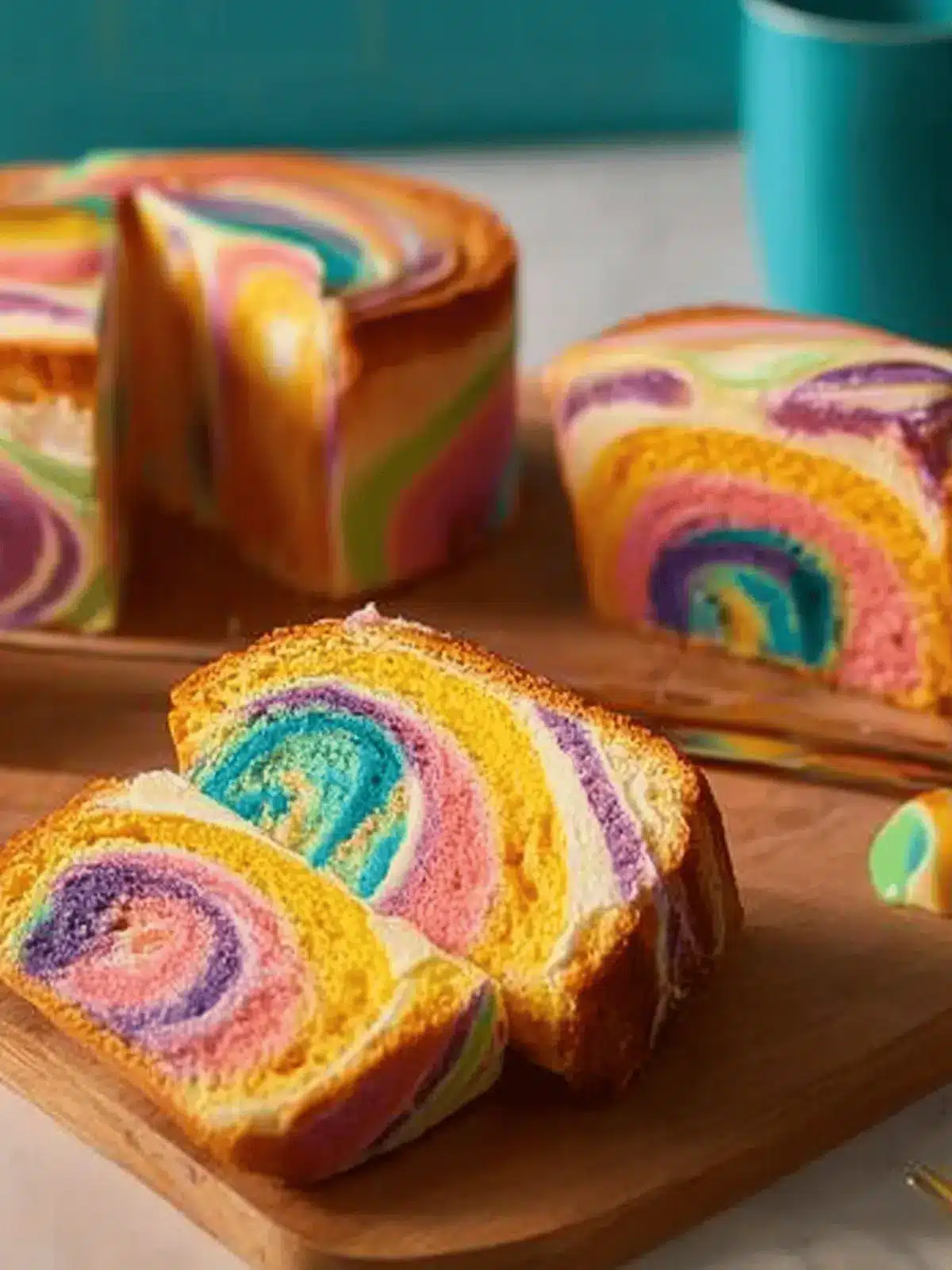 Bunter Marmorkuchen: Ein Farbenfrohes Kuchenerlebnis 3 Bunter Marmorkuchen