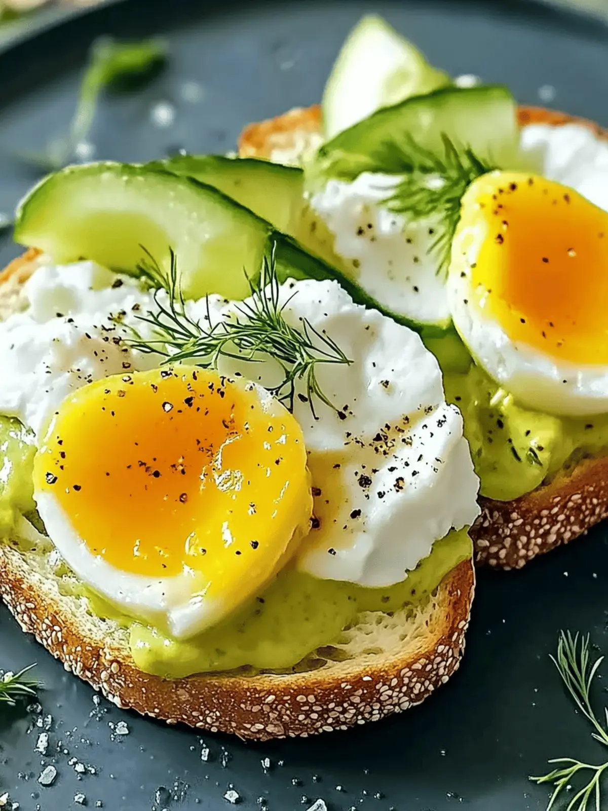 Avocado-Toast mit pochiertem Ei