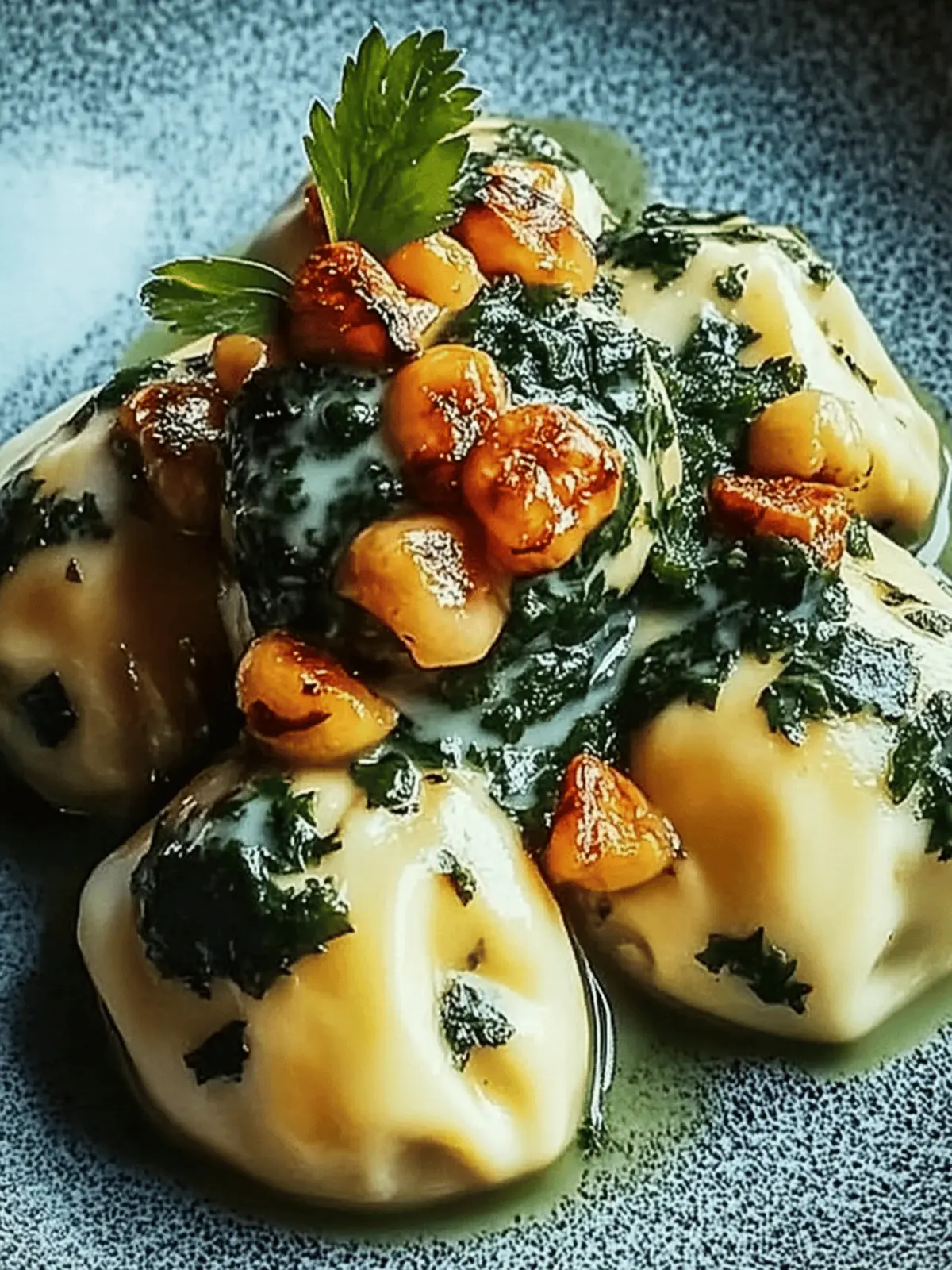 Spinatknödel mit Pilzragout: Herzhaft & Vegetarisch 2 Spinatknödel mit Pilzragout