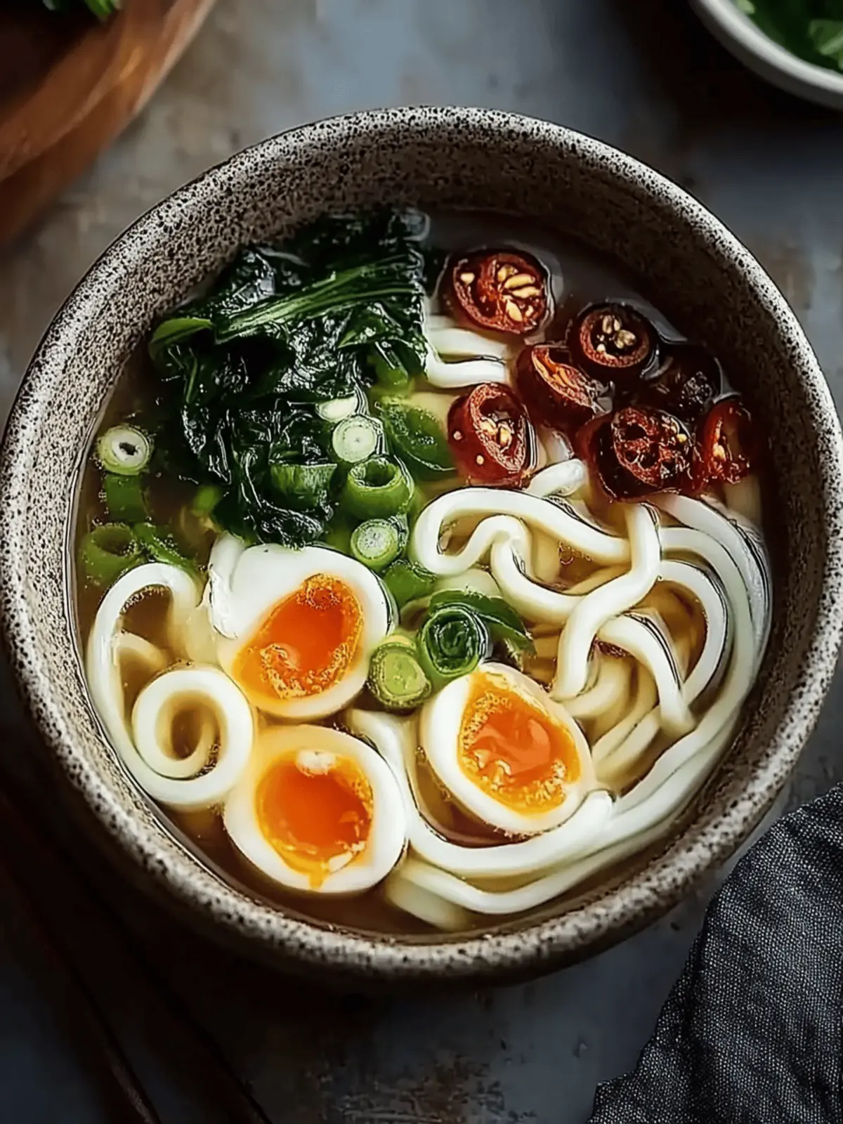 Zwei Arten von Udon-Nudelsuppen für jeden Geschmack 2 Zwei Arten von Udon-Nudelsuppen