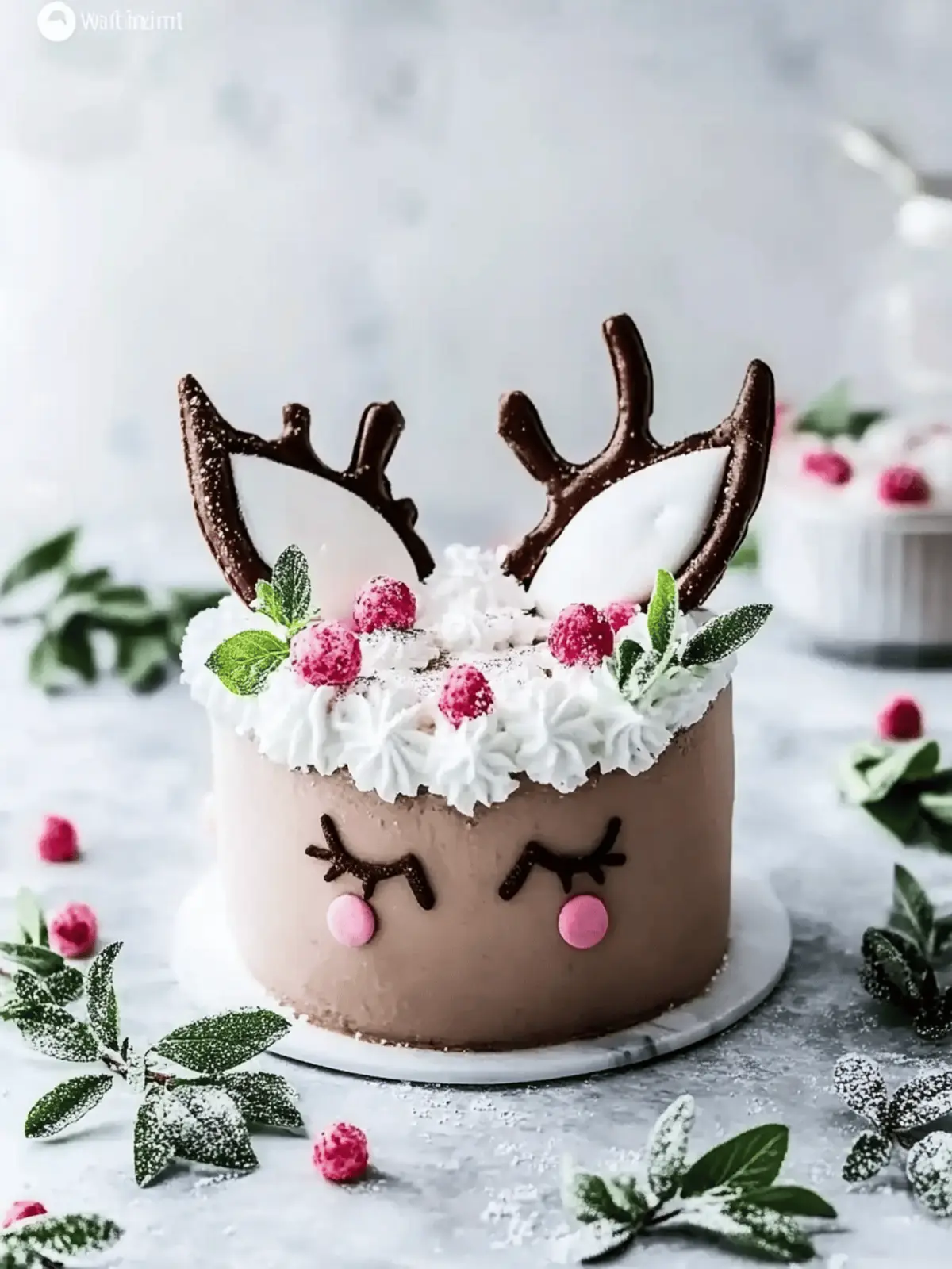 Rentierkuchen für Weihnachten