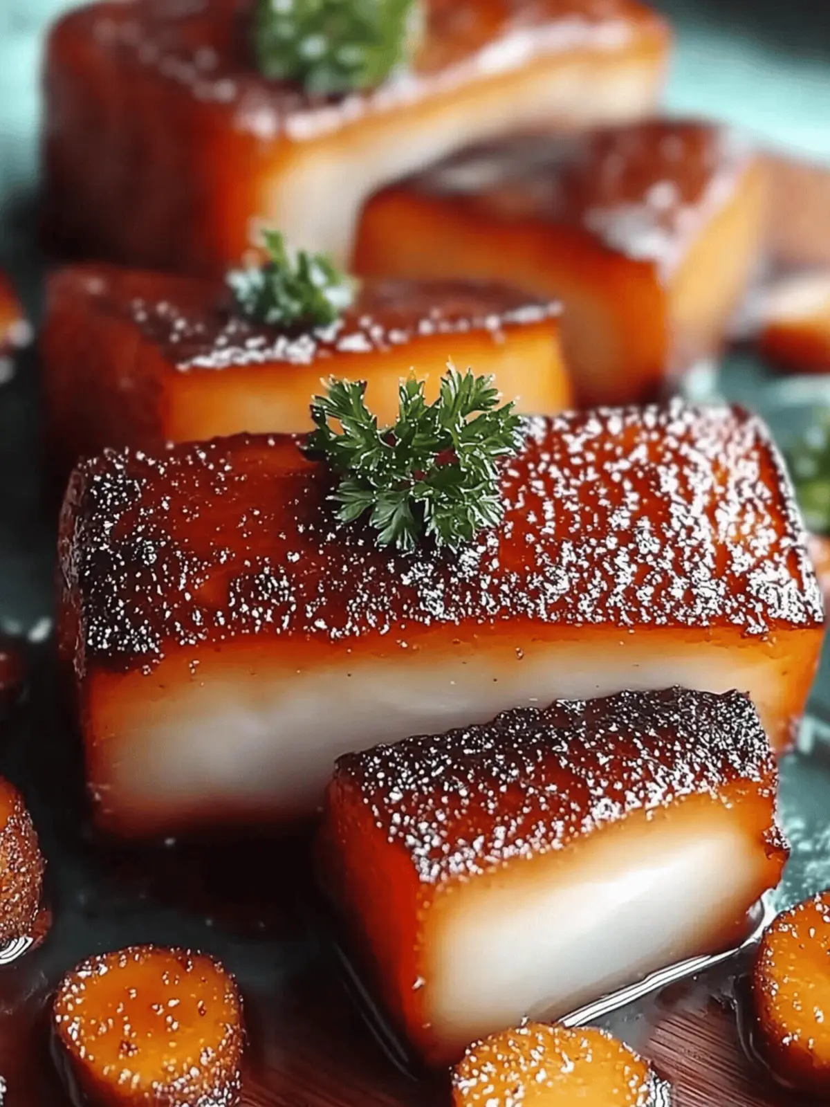 Karamellisierter Honig-Schweinebauch