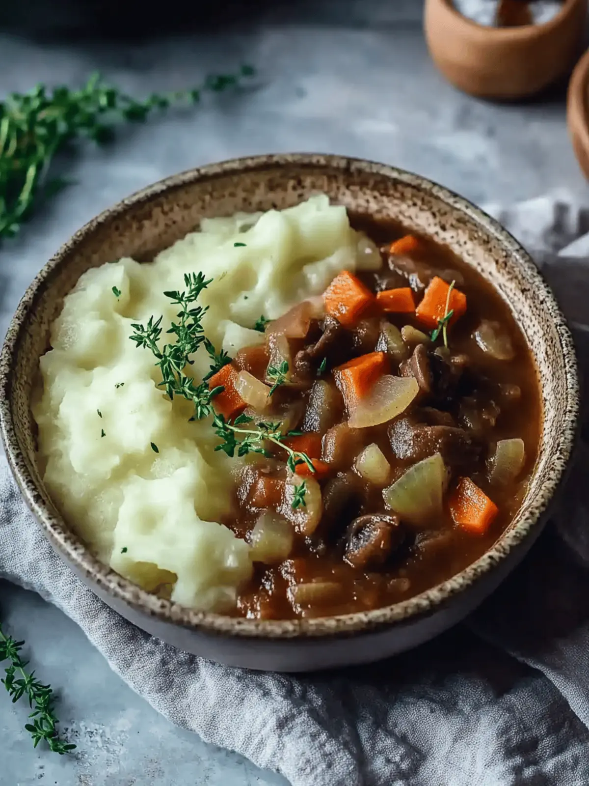 Herzhaftes Pilz-Gulasch Bourguignon