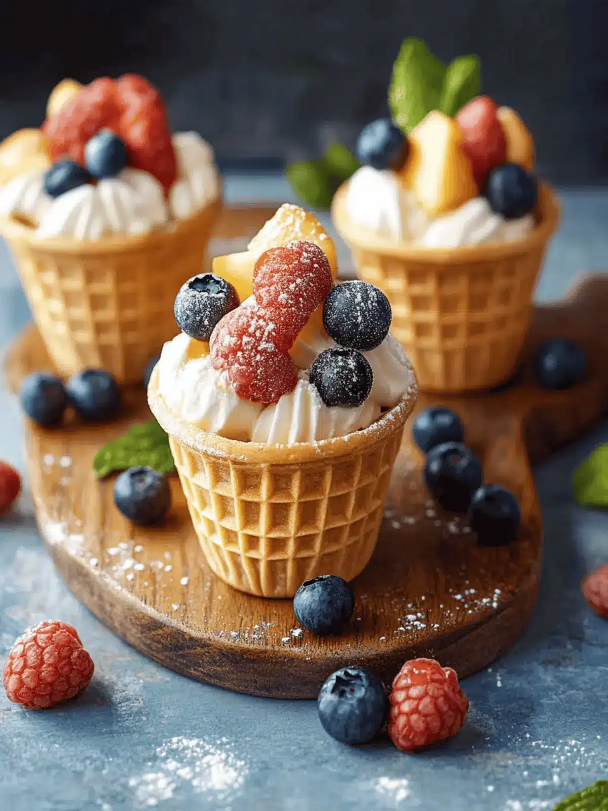 Kuchen im Waffelbecher – Der süße Partysnack 4 Kuchen im Waffelbecher