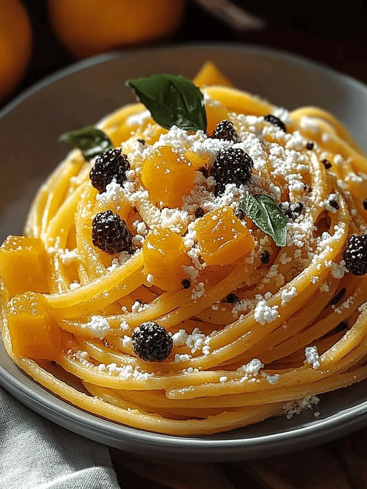 Kürbisnudeln mit Feta