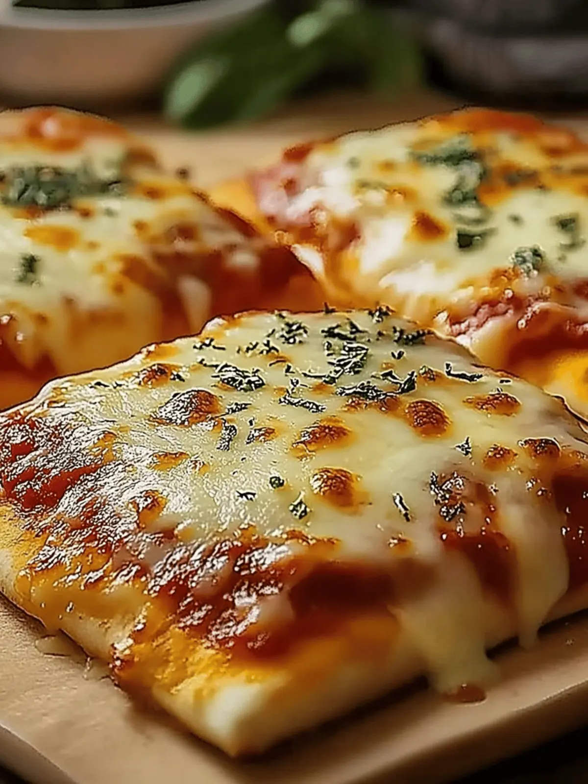 Selbstgemachte einfache Käsepizza-Taschen