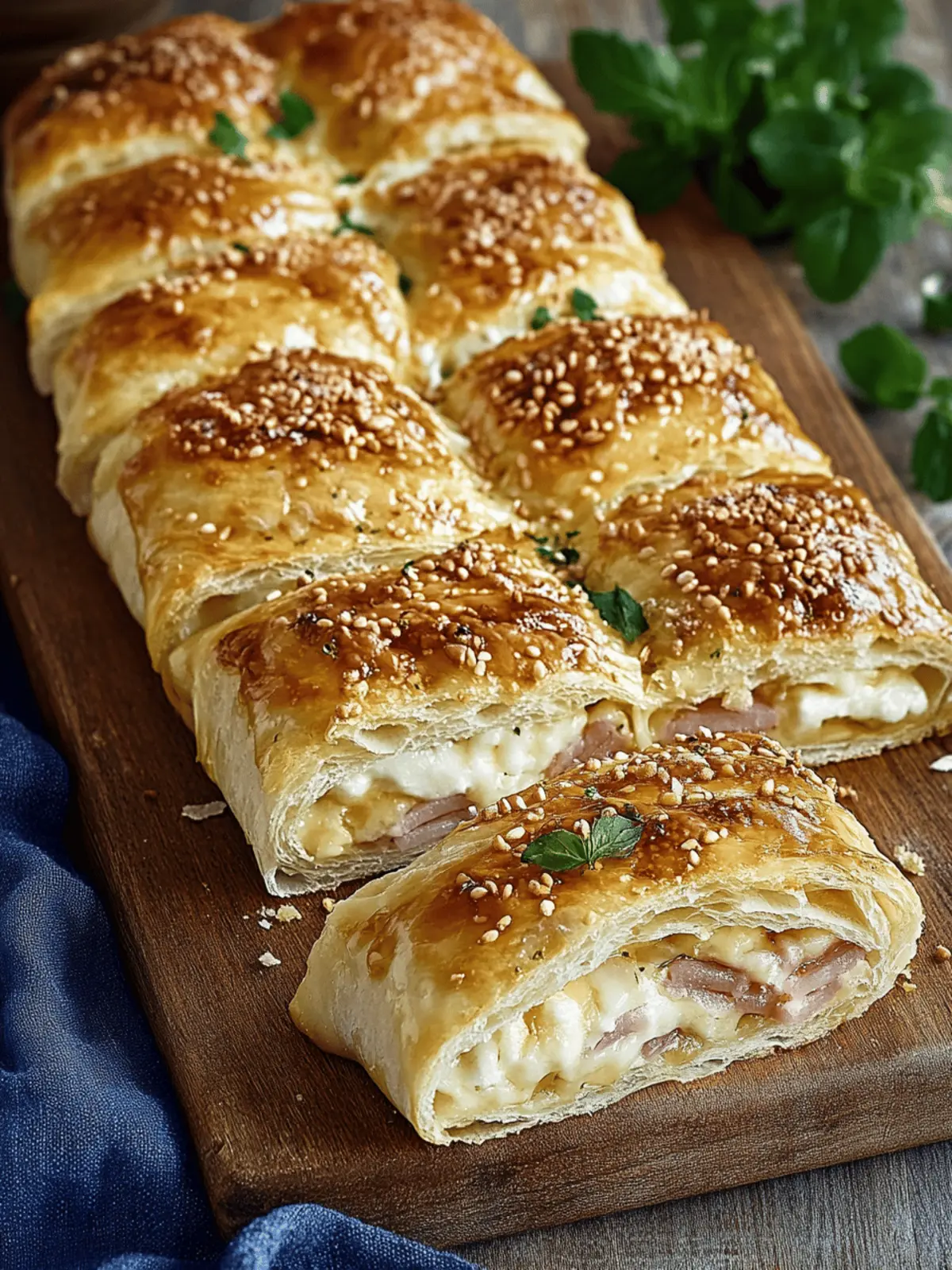Blätterteig gefüllt mit Schinken und Käse – Ein Genuss 5 Blätterteig gefüllt mit Schinken und Käse