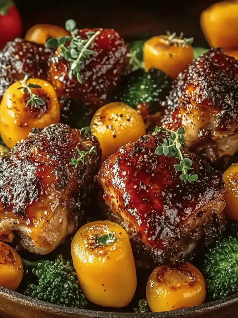 Ahornsirup-glasierte Hähnchen und Kürbisdelikatesse