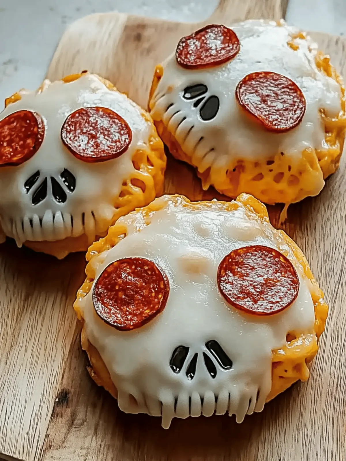 Leckere Pizza-Schädel: Spaßige Halloween Snacks 4 Leckere Pizza-Schädel