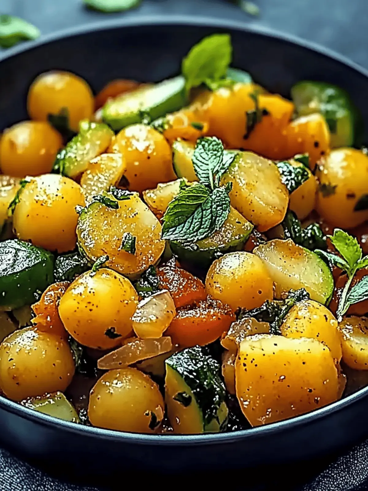 Zucchini und Kichererbsen Pfanne