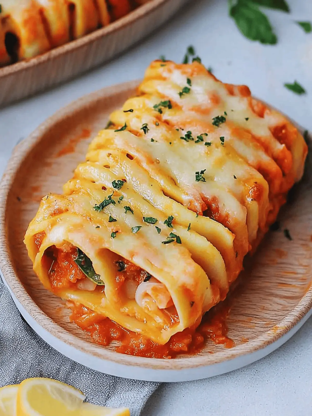 Vegane Lasagne-Rollen für ein gesundes Abendessen 3 Vegane Lasagne-Rollen