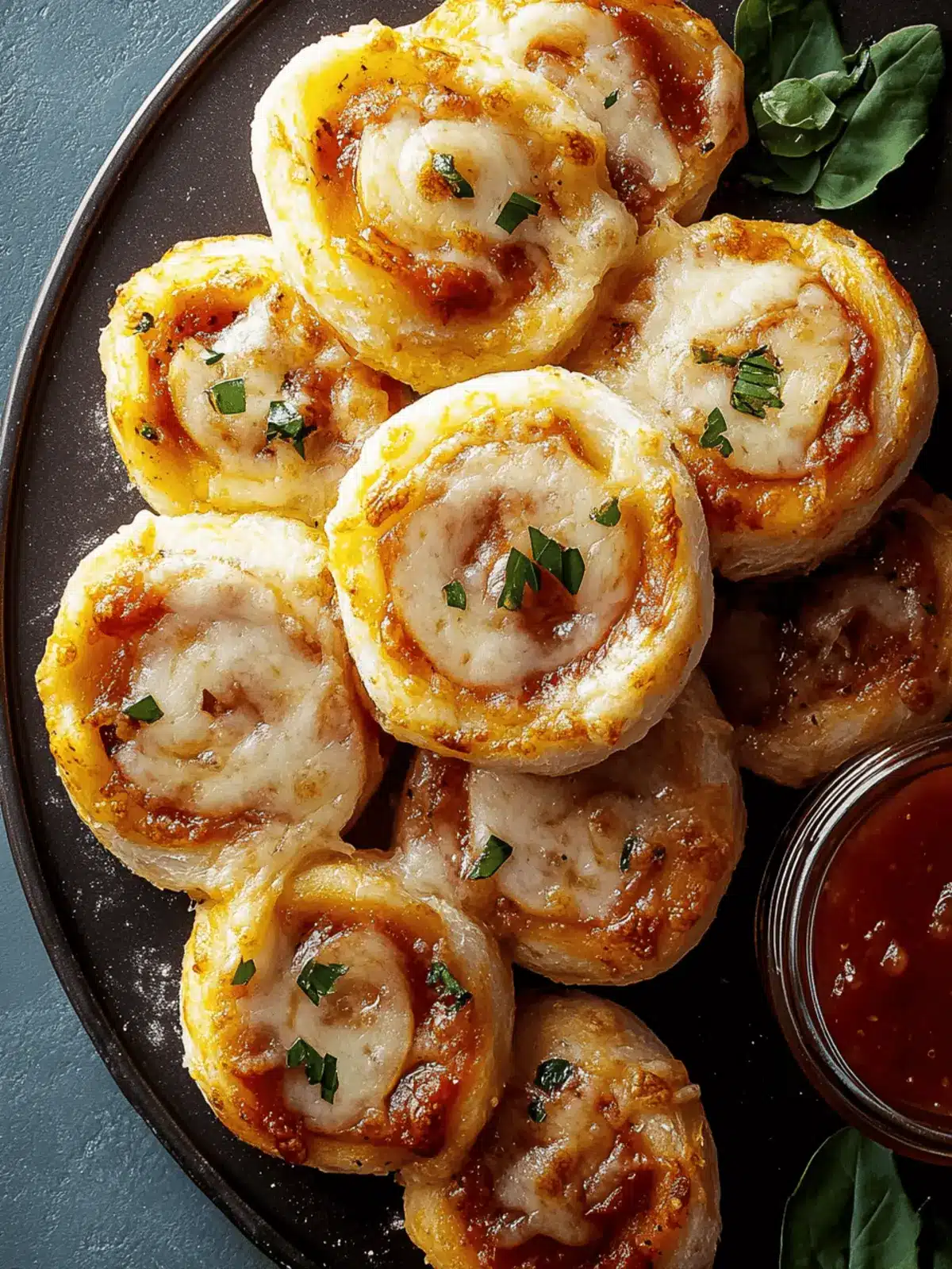 Käse-Peperoni-Pizza-Röllchen