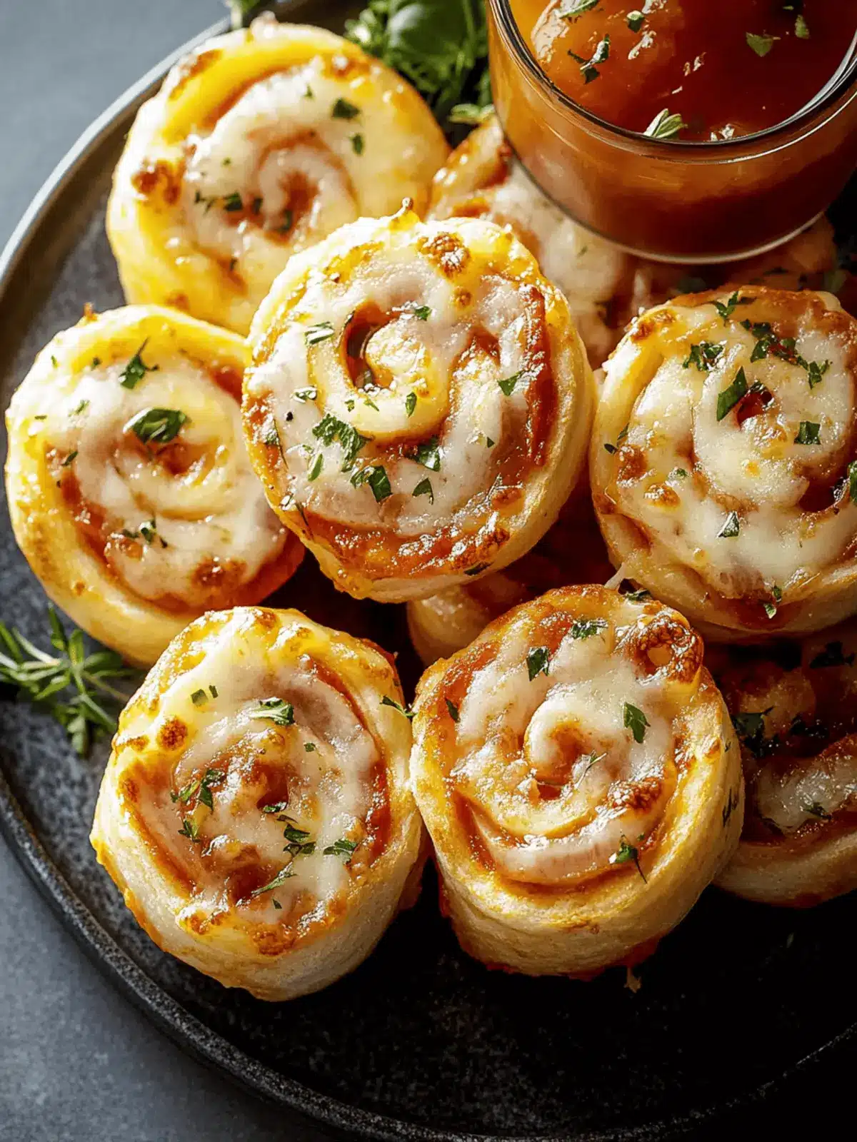 Käse-Peperoni-Pizza-Röllchen