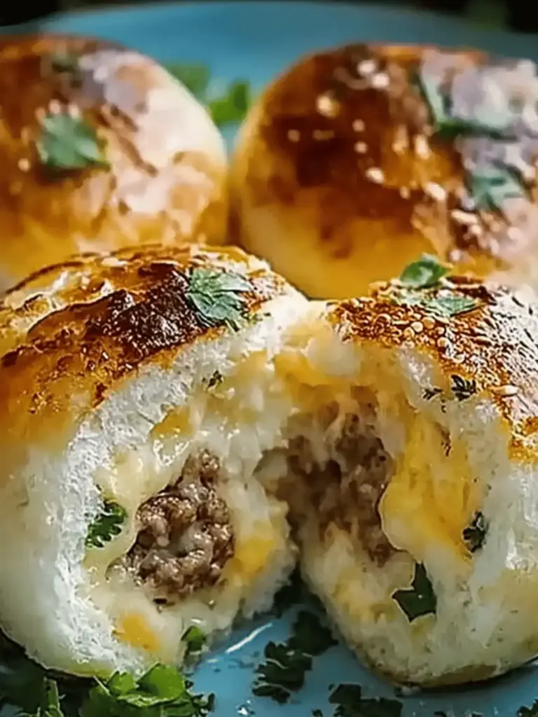 Knoblauch Parmesan Cheeseburger Bomben