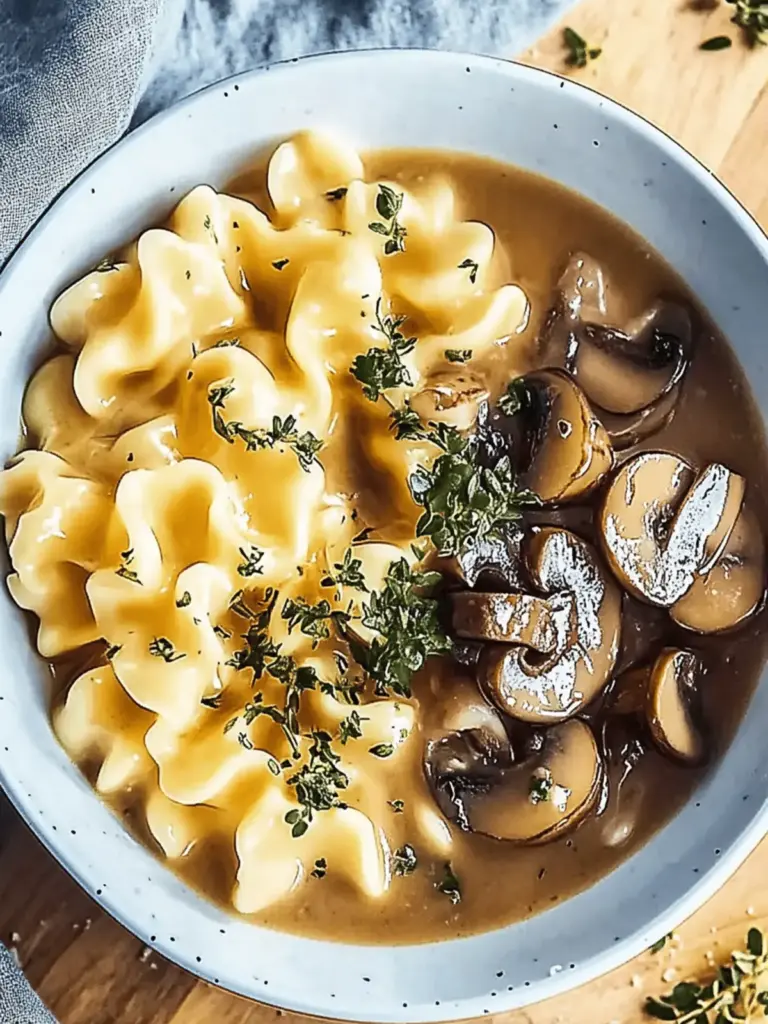 Authentische deutsche Spätzle mit Pilzsauce