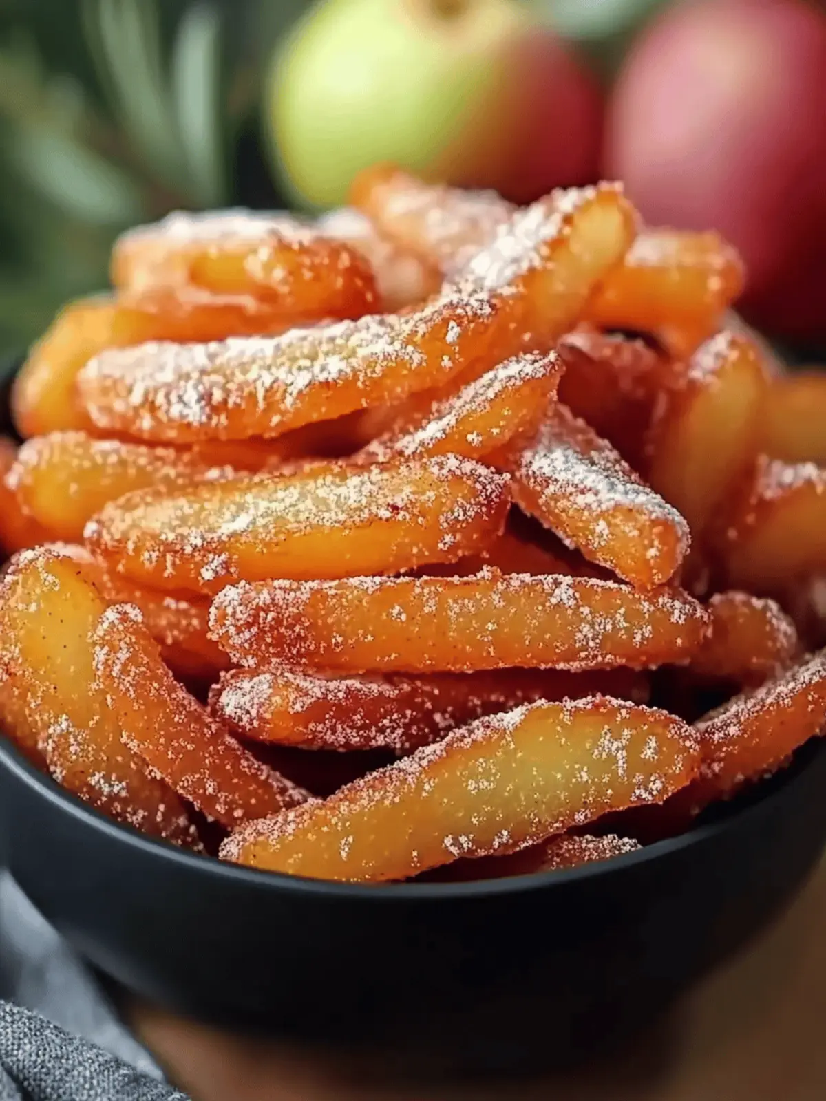 Apfelsticks im Heißluftfritteuse