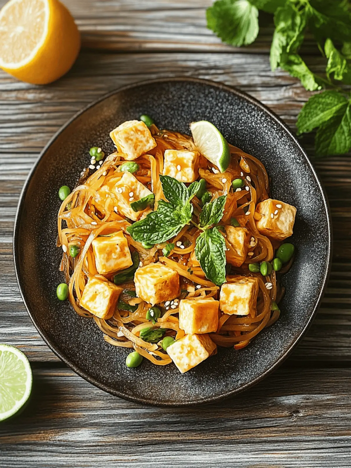 Tofu Pad Thai mit Erdnusssauce