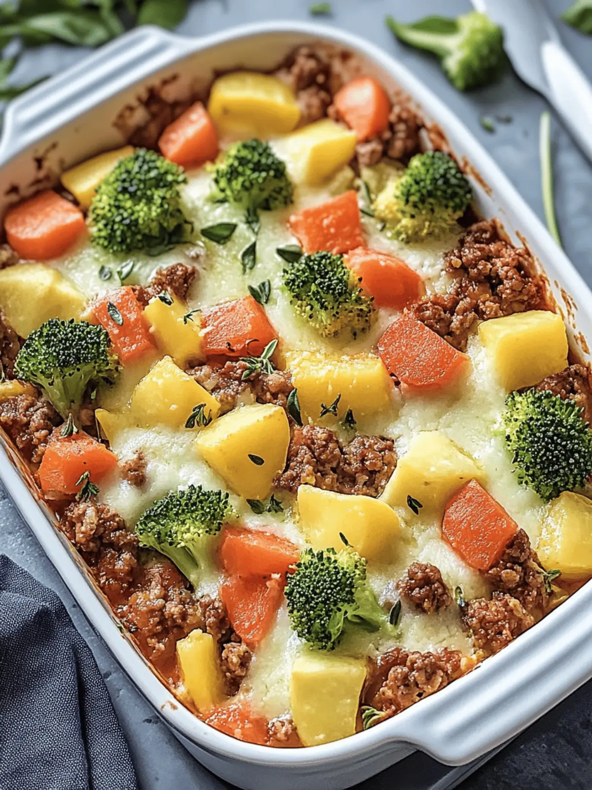 Bunter Gemüse- und Hackfleischauflauf für die ganze Familie 3 Buntes Gemüse- und Hackfleischauflauf