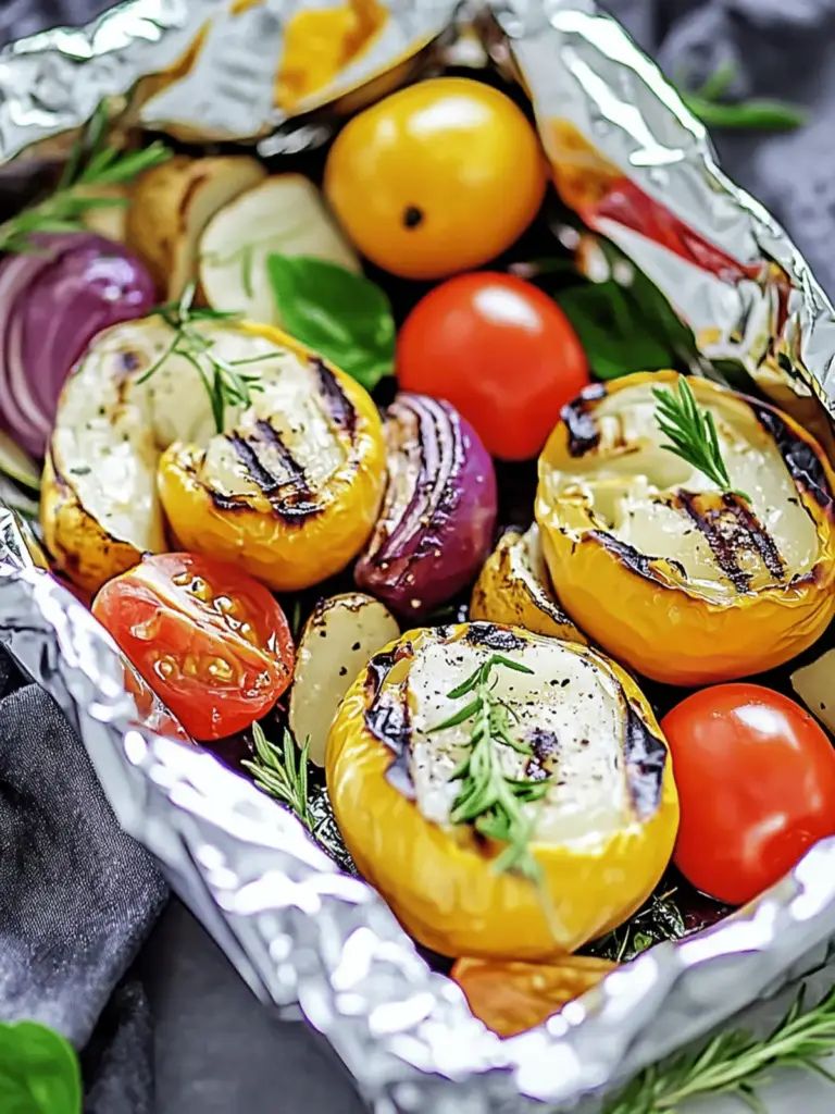 Juicy vegetable packets with mozzarella for the grill discover