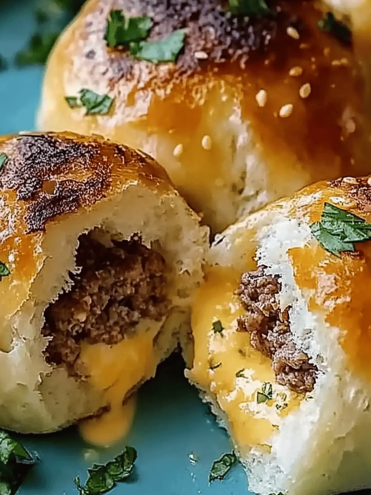 Knoblauch Parmesan Cheeseburger Bomben für jeden Anlass 3 Knoblauch Parmesan Cheeseburger Bomben