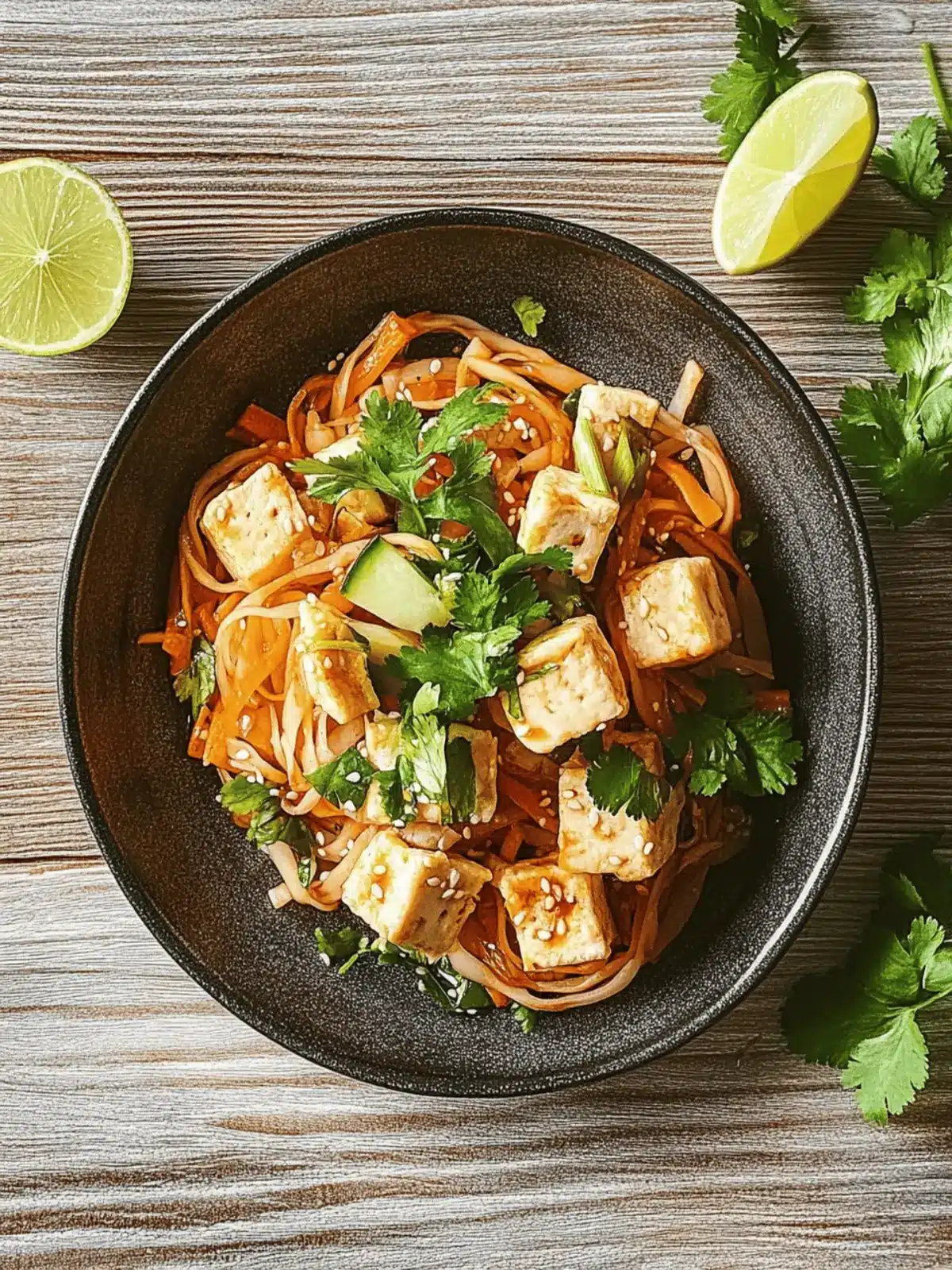 Tofu Pad Thai mit Erdnusssauce
