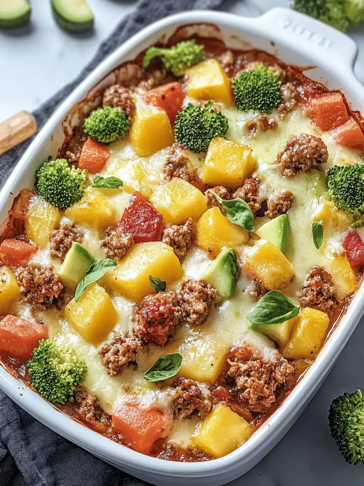 Bunter Gemüse- und Hackfleischauflauf für die ganze Familie 4 Buntes Gemüse- und Hackfleischauflauf