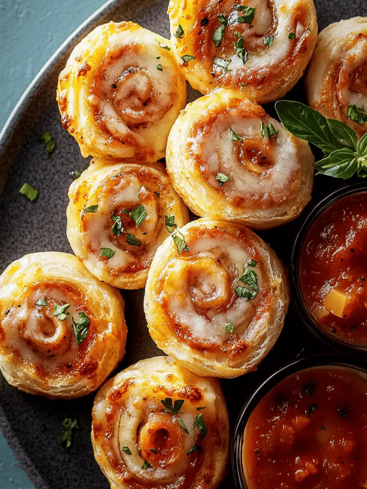 Käse-Peperoni-Pizza-Röllchen