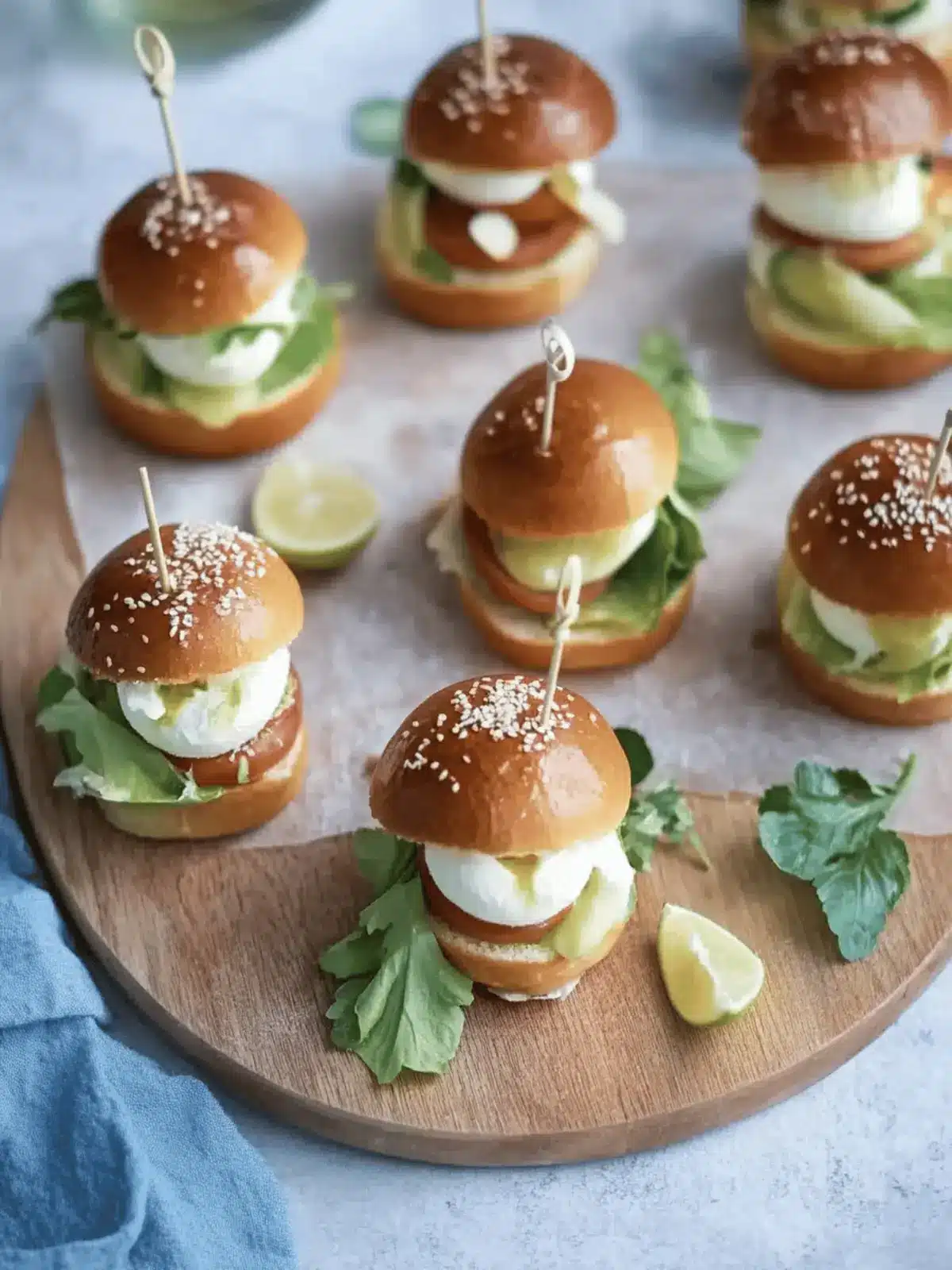 Mini-Laugen-Burger mit Leberkäse für jeder Anlass 3 Mini-Laugen-Burger mit Leberkäse