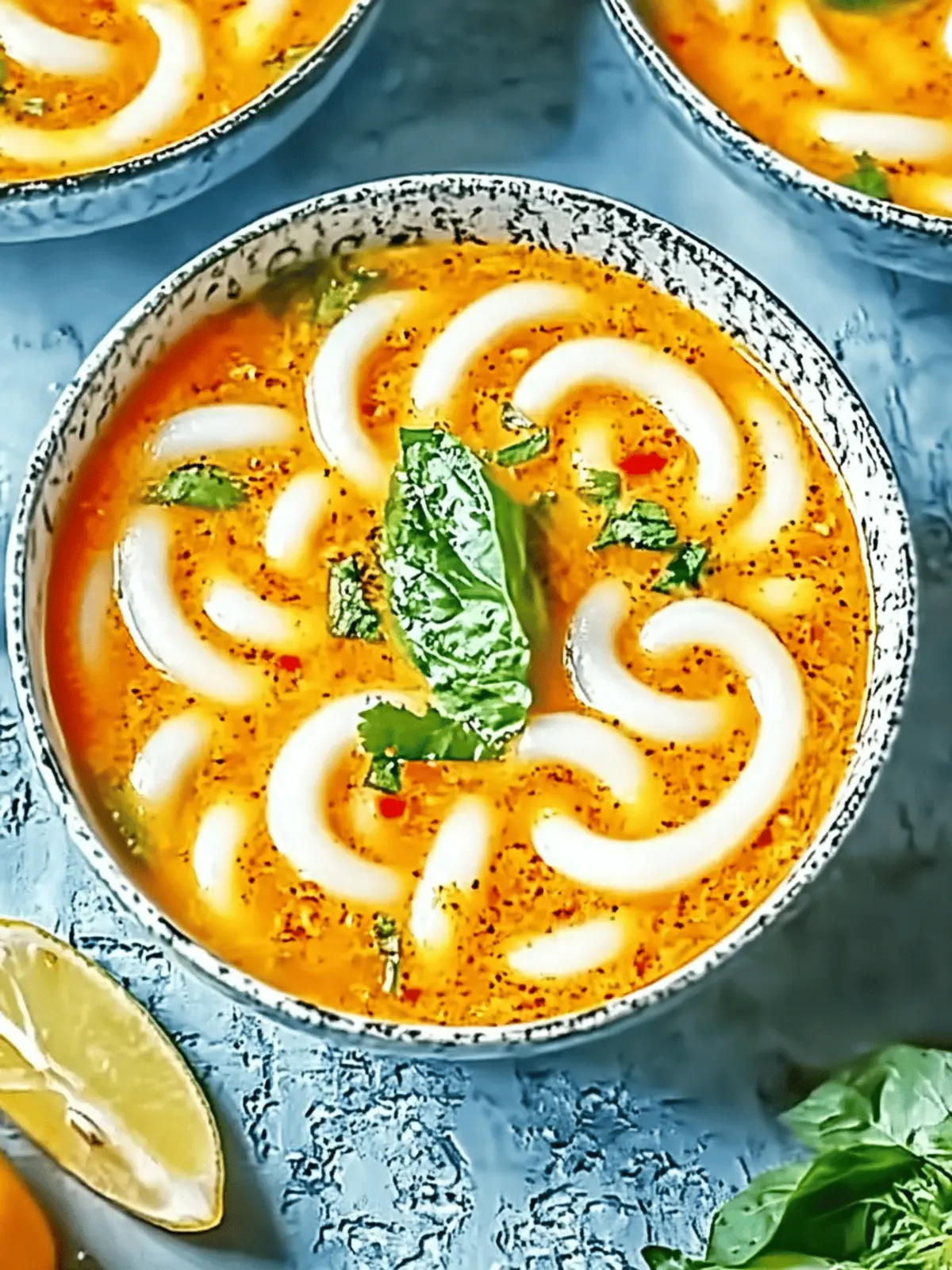 Würzige Udon-Nudeln mit Käse