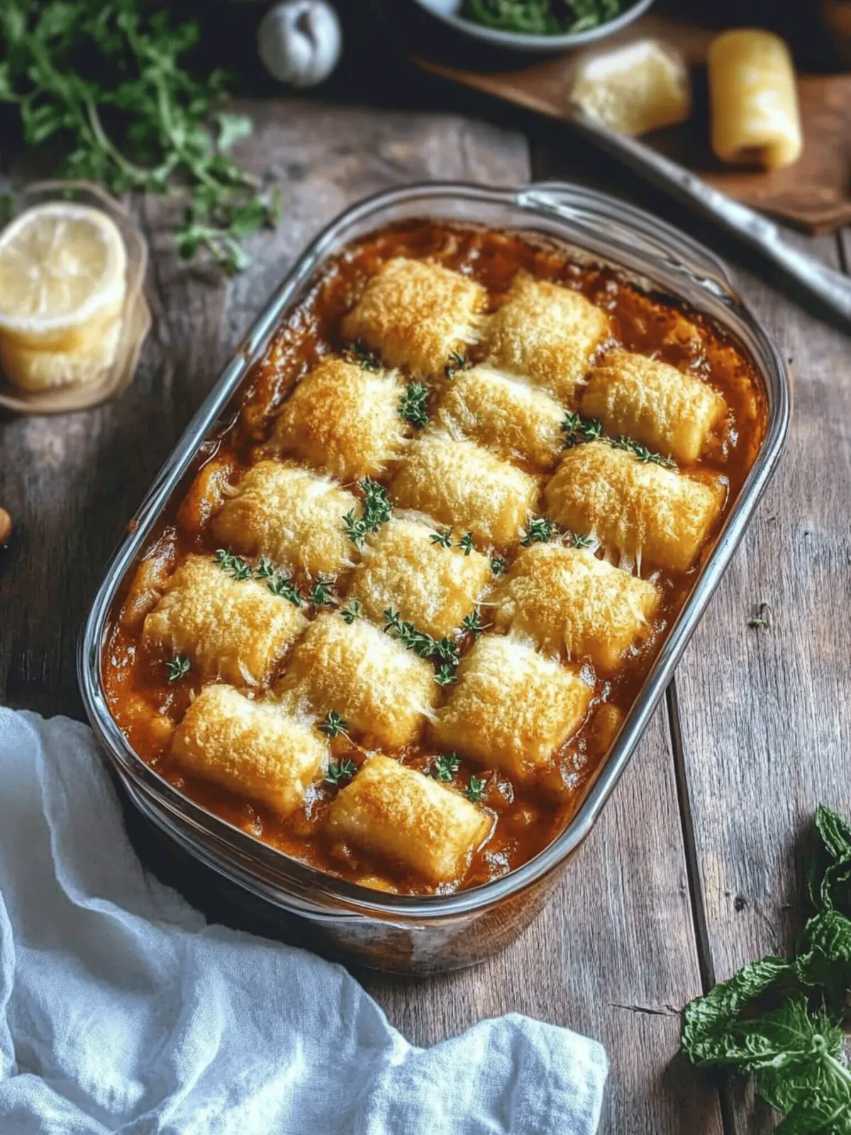 Kroketten- und Hackfleischauflauf