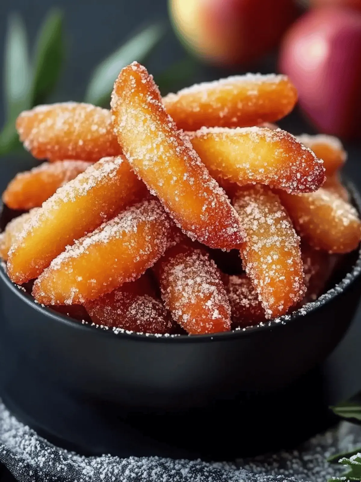 Apfelsticks im Heißluftfritteuse