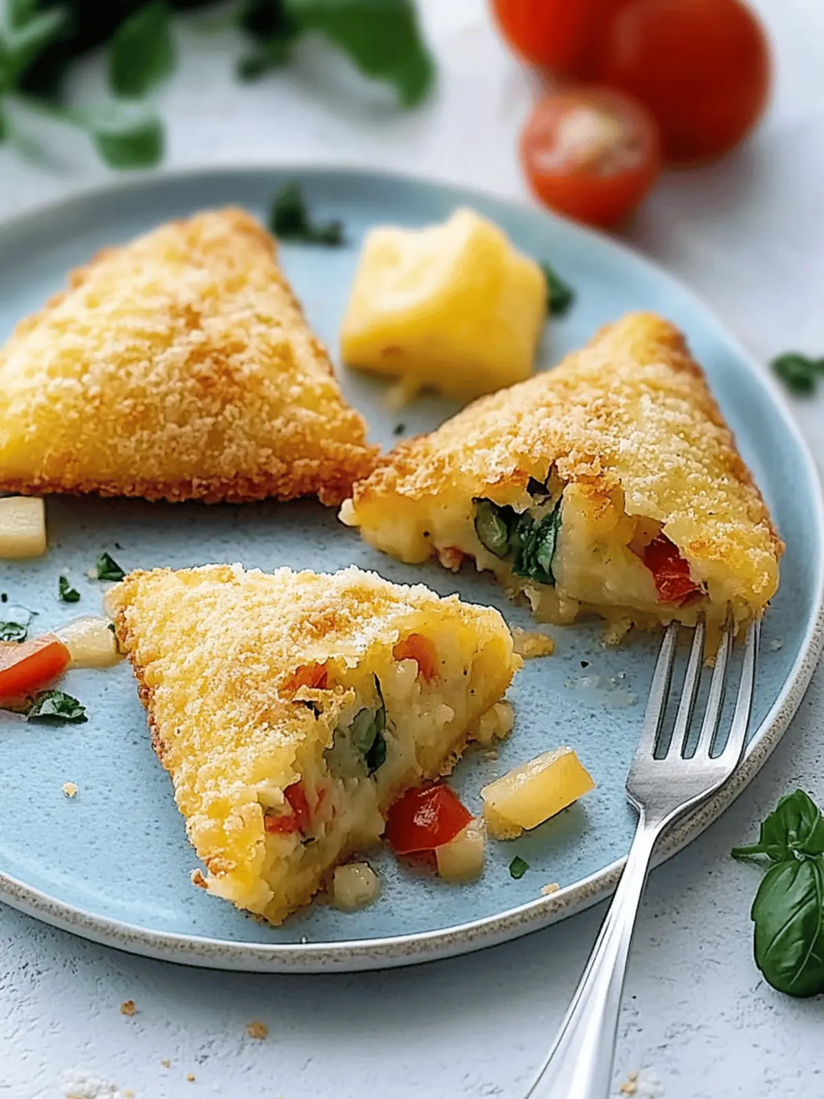 Knusprige Zucchini Frischkäse Taschen